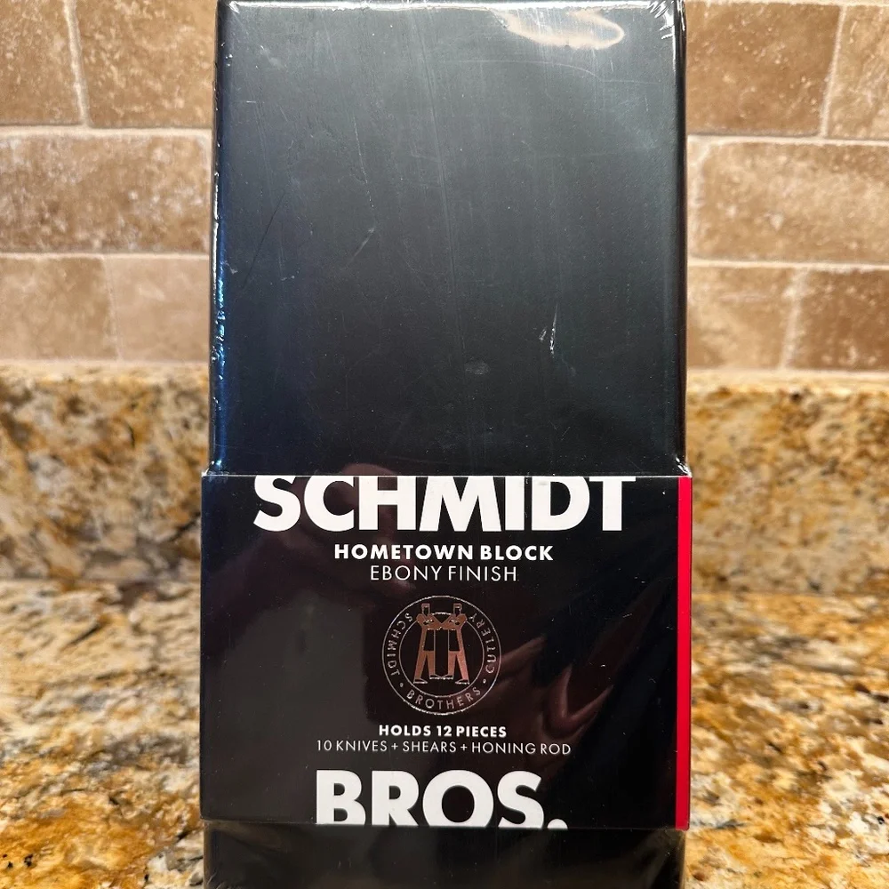 Schmidt Bros 12 Slot Hometown Knife Block Ebony Finish New Sealed